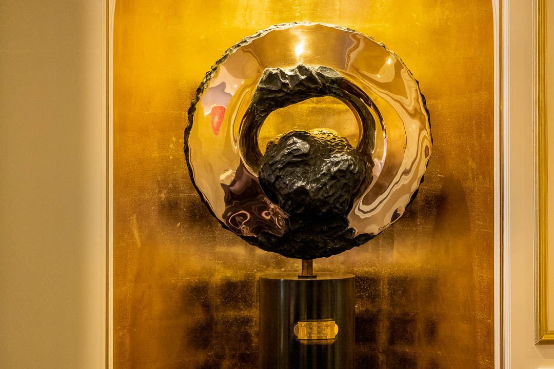 La Truffe Noire by Hungry for More. Sculpture of a truffle at the restaurant.