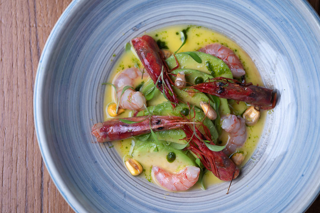 Suculent by Hungry for More. Top-shot of the ceviche of red prawn by chef Antonio Romero.