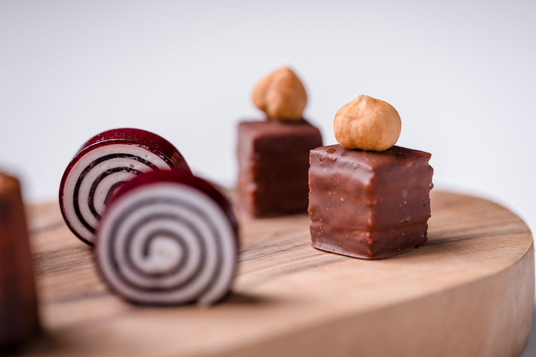 Alain Bianchin by Hungry for More. Details of a chocolate mignardise by chef Alain Bianchin.