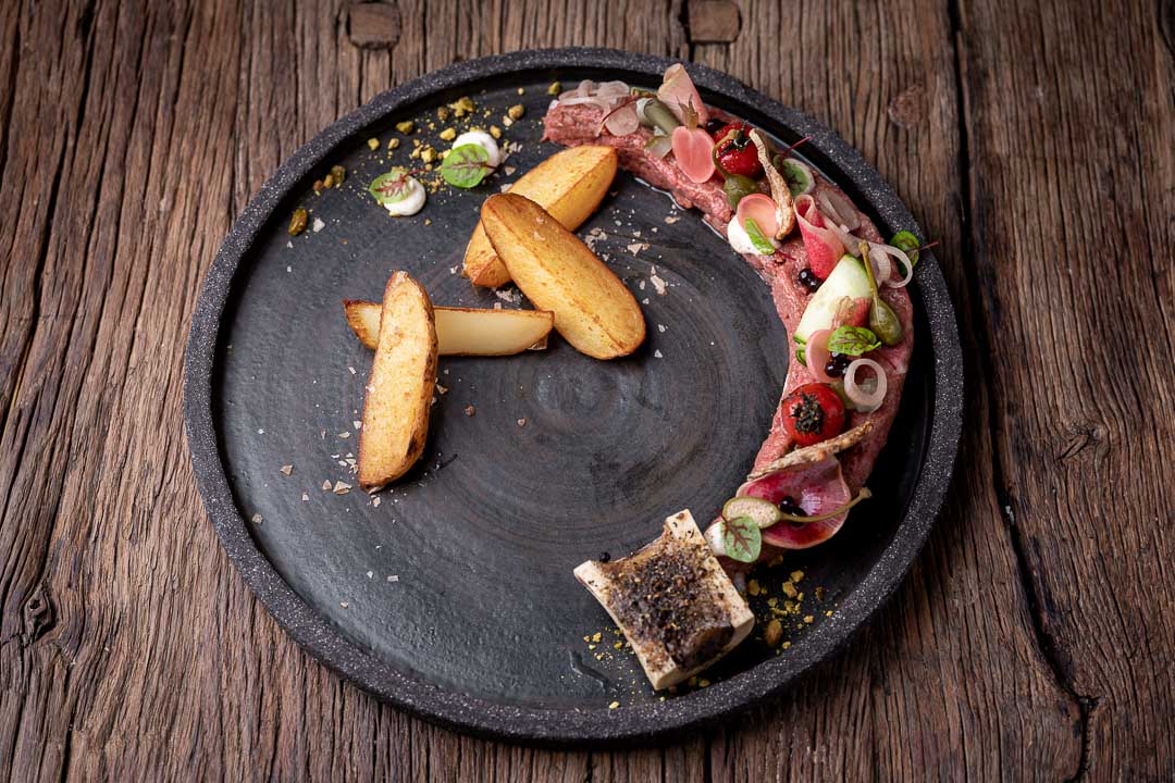 Elckerlijc by Hungry for More. Steak tartare as a main course by chef Peter de Clercq.