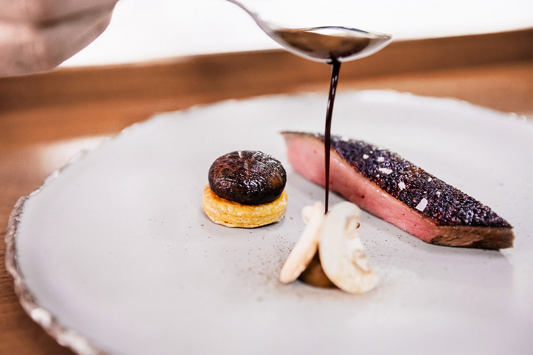 Aged duck and sweet tamarind by chef Jim Ophorst of PRU restaurant.